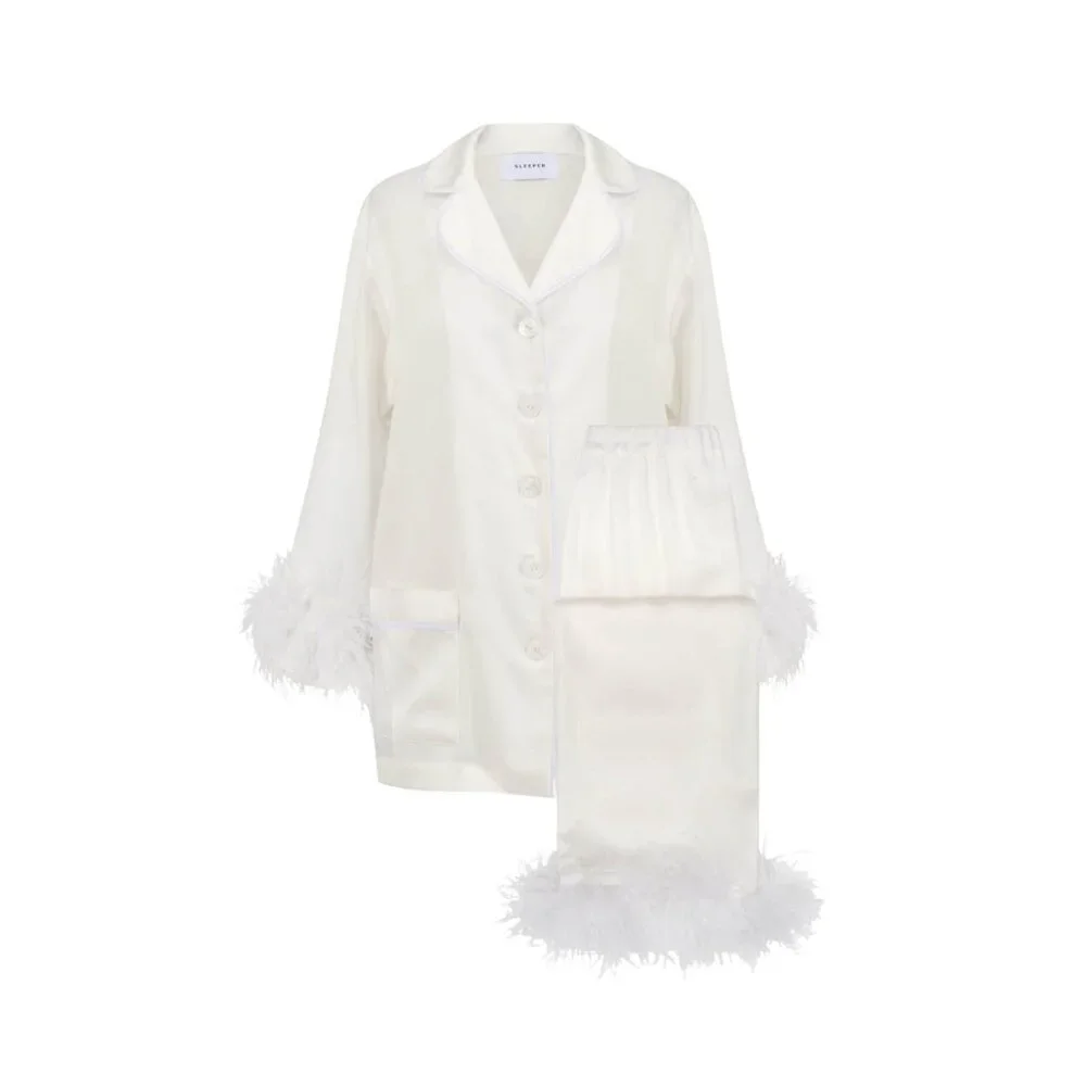 Sleeper White Double Feather Party Pajamas - Picture 2 of 2